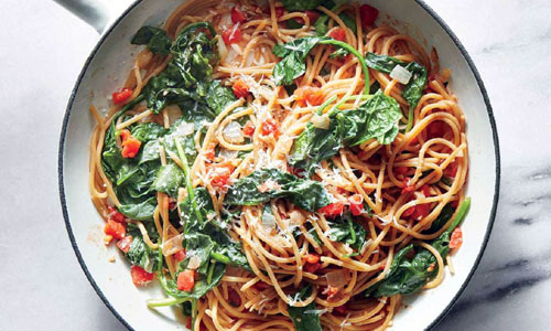 Spinach Tomato Linguine
